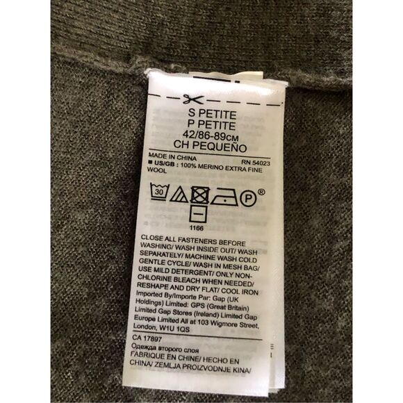 Banana Republic Merino Wool Buttonfront Boyfriend Cardigan-SP - Picture 11 of 12